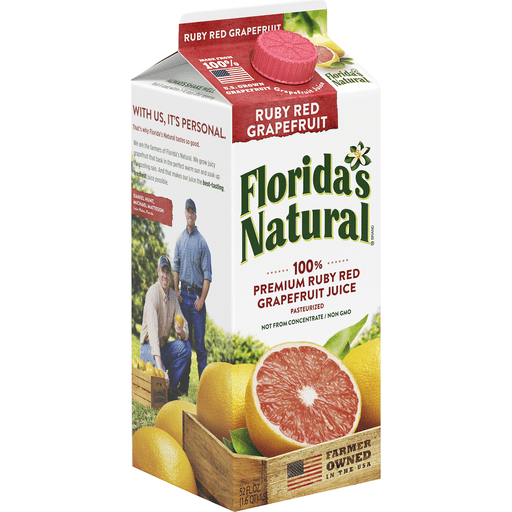 slide 2 of 3, Florida's Natural 100 Premium Juice Ruby Red Grapefruit, 52 fl oz