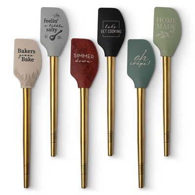 slide 1 of 1, DM Merchandising Dm Merch Silicone Spatula With Gold Handle, 1 ct