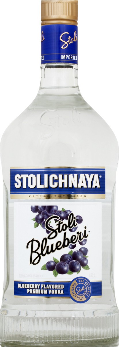 slide 1 of 8, Stoli Premium Blueberry Flavored Vodka 1.75 lt, 1.75 liter