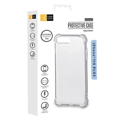 slide 1 of 1, Case Logic iPhone 6/7/8 Plus Reinforced Case Clear, 1 ct