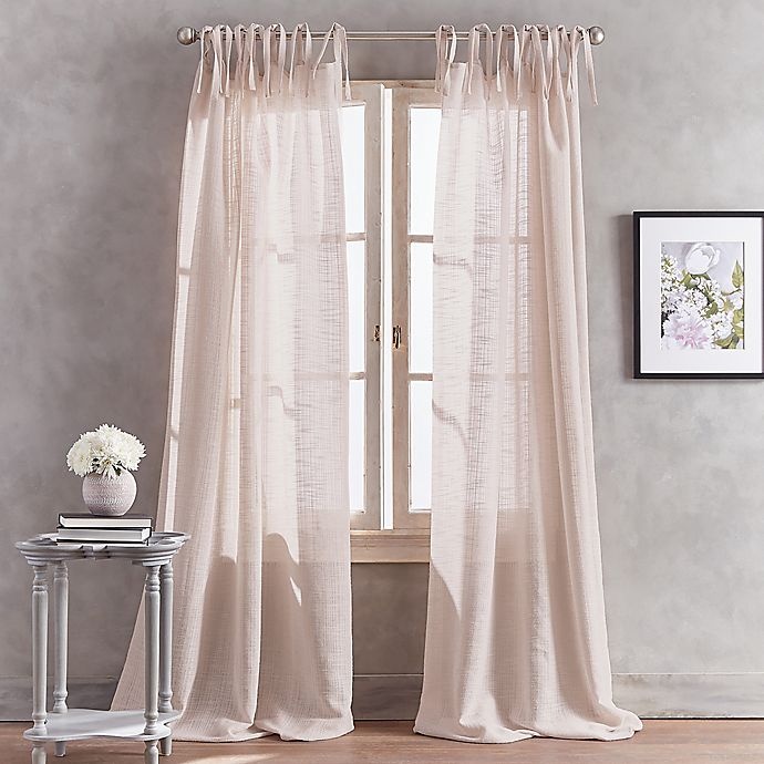 slide 1 of 2, Peri Home Kelly Tab Top Window Curtain Panel - Dusty Rose, 84 in