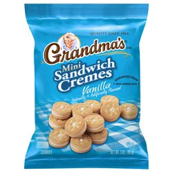 Grandma's Mini Sandwich Cremes Cookies Vanilla Naturally & Artificially Flavored - 3 oz