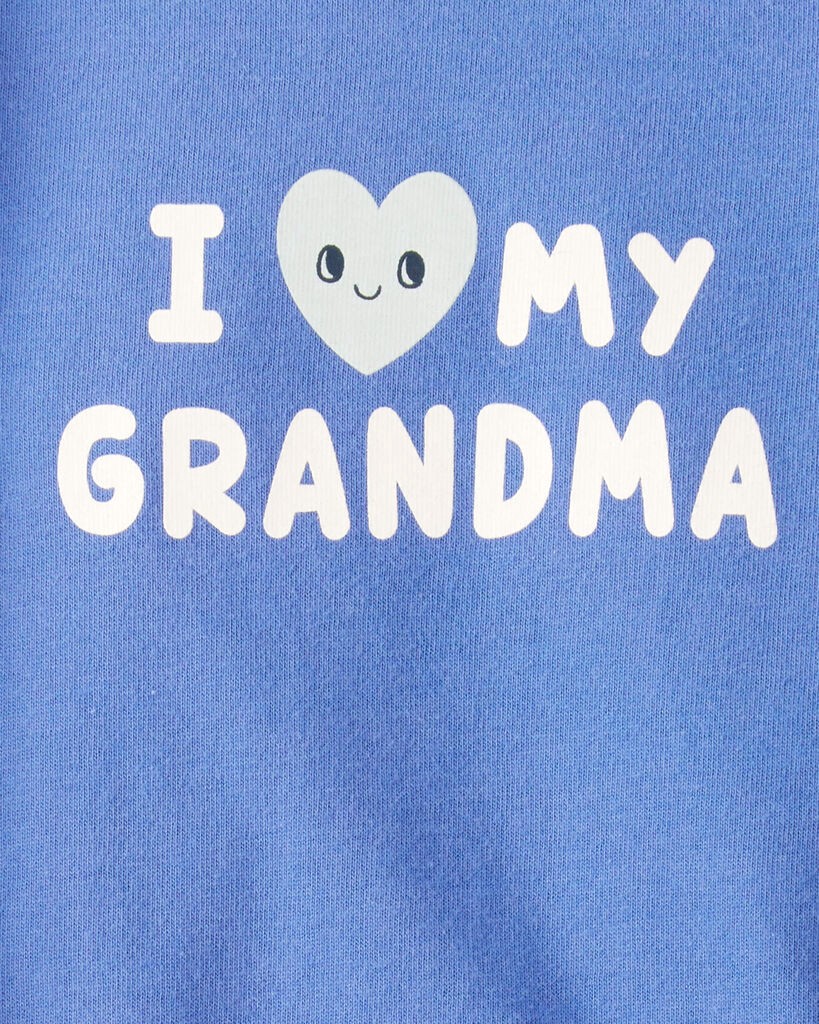 slide 2 of 2, Carter's Carters Baby Boy I Love My Grandma Cotton Long-Sleeve Graphic Bodysuit - Blue Blue 9M, 1 ct