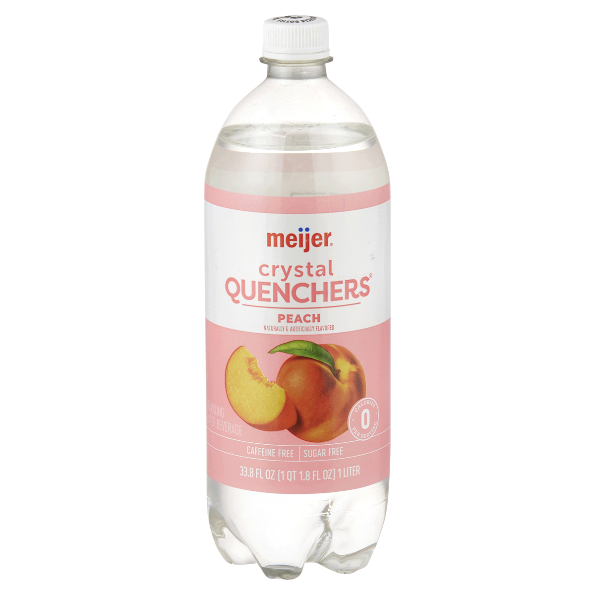 slide 1 of 29, Meijer Peach Crystal Quenchers 1l, 1 liter