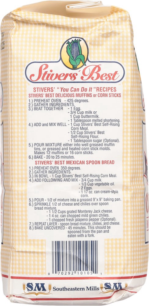 slide 5 of 5, Stivers' Best Self-Rising Corn Meal, 5 lb