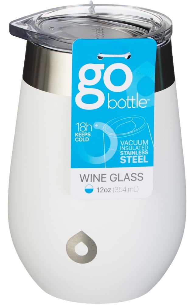 slide 1 of 1, Gobottle Wine Tumbler - White, 12 oz