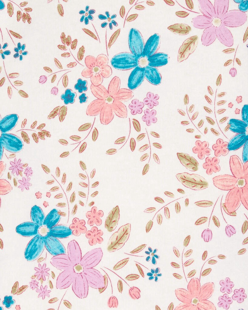 slide 4 of 5, Carter's Toddler 2-Piece Floral Tee & Flutter Dress Set Brown 3T, 1 ct