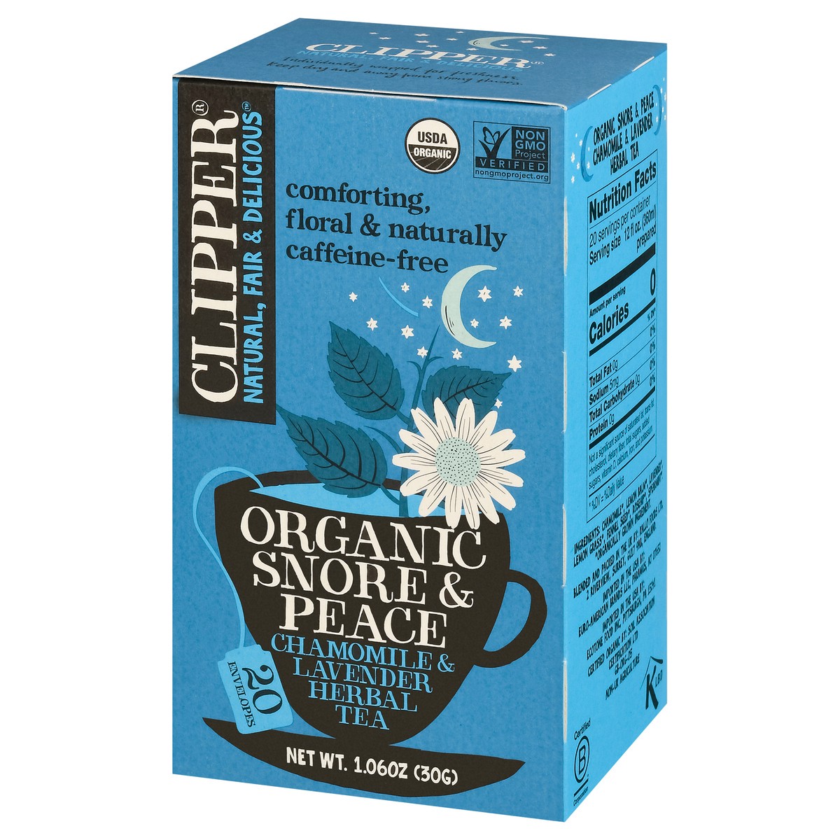 slide 10 of 14, Clipper Envelopes Snore & Peace Organic Chamomile & Lavender Herbal Tea - 20 ct, 20 ct