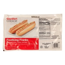 slide 1 of 1, Gordon Choice Footlong Classic Franks, 60 ct