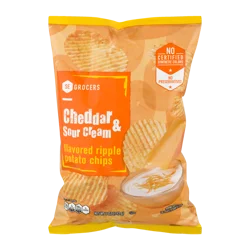 SE Grocers Ripple Potato Chips Cheddar & Sour Cream