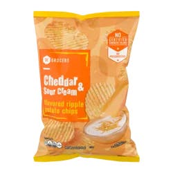 SE Grocers Ripple Potato Chips Cheddar & Sour Cream