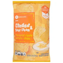 SE Grocers Ripple Potato Chips Cheddar & Sour Cream