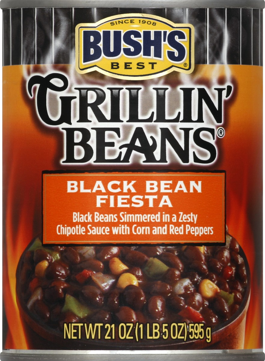 slide 5 of 6, Bush's Best Grillin' Beans Black Bean Fiesta, 21 oz