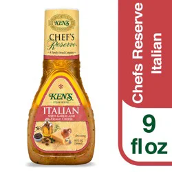 Ken's Steak House Chef's Reserve Italian With Garlic And Asiago Cheese Salad Dressing 9 fl oz