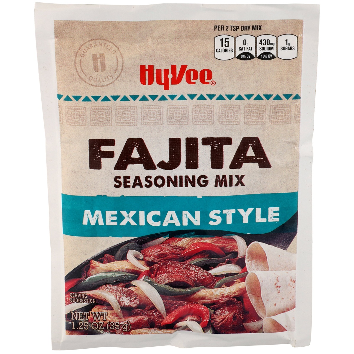 slide 1 of 1, Hy-vee Mexican Style Fajita Seasoning Mix, 1.25 oz