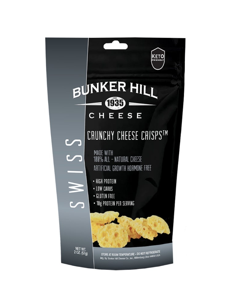 slide 1 of 1, Bunker Hill Swiss Cheese Crisps, 2 oz