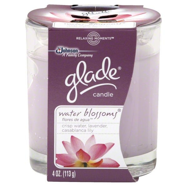 slide 1 of 3, Glade Candle, Water Blossoms, 1 oz