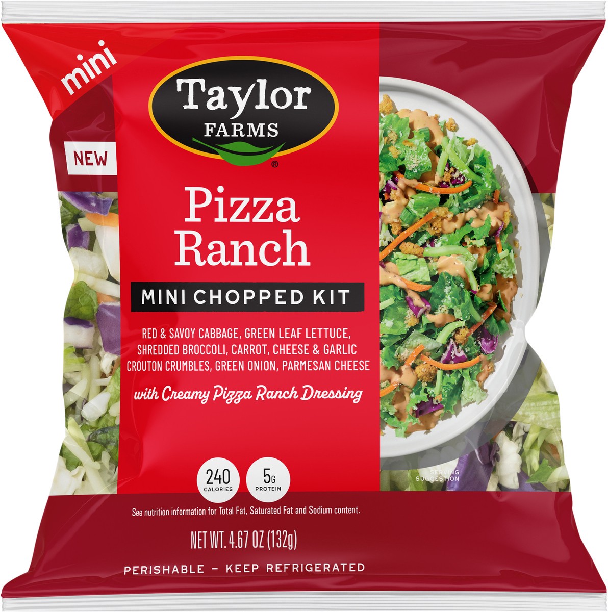 slide 2 of 3, Taylor Farms Pizza Ranch Chopped Kit Mini 4.67 oz, 4.67 oz