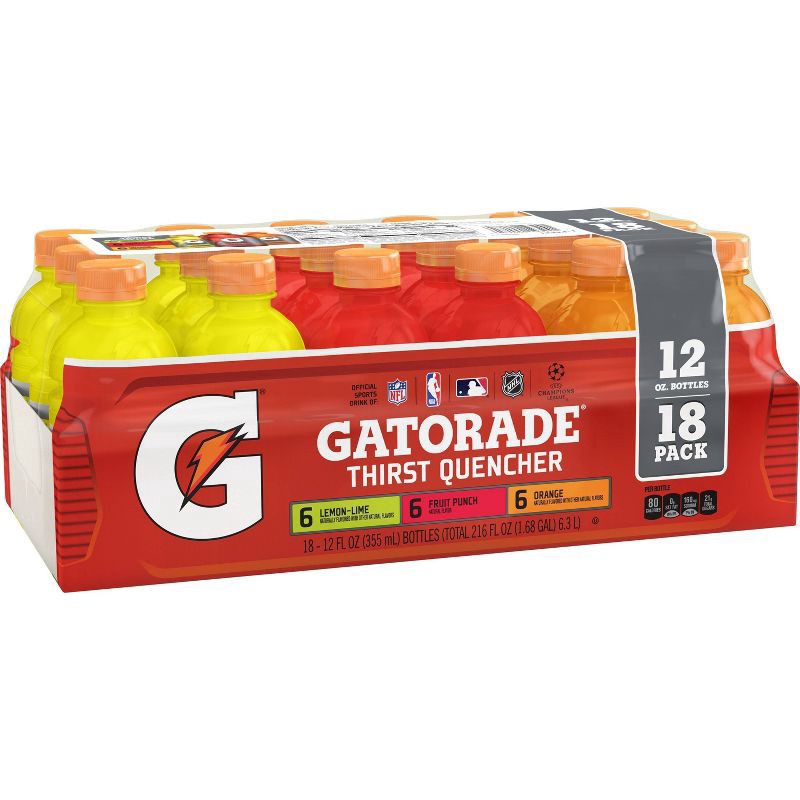 slide 1 of 5, Gatorade Mixed Flavors Sports Drink - 18pk/12 fl oz Bottles, 18 ct; 12 fl oz