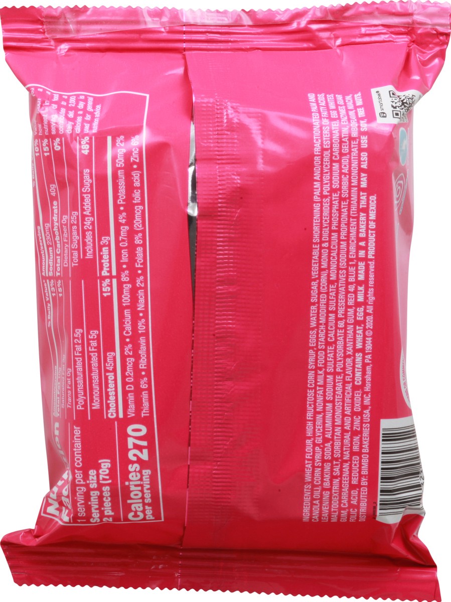 slide 6 of 9, Marinela Submarinos Strawberry Crème Filled Snack Cakes, 2 count, Soft Snack Cakes, 2.47 oz Bag, 2 ct