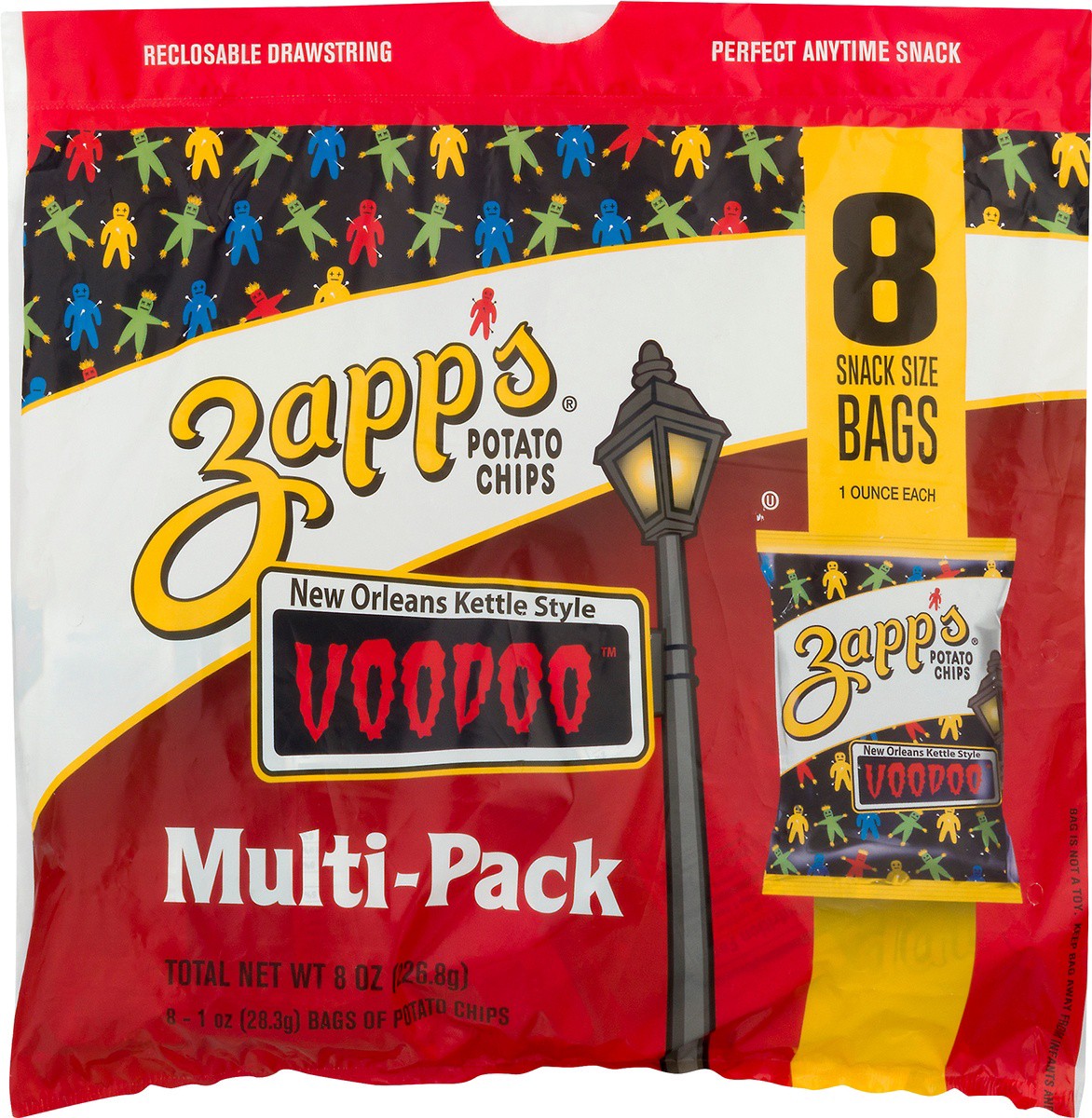 slide 6 of 9, Zapp's Zapps Multi-Pack New Orleans Kettle Style Voodoo Potato Chips 8-1 Oz, 8 ct; 8 oz
