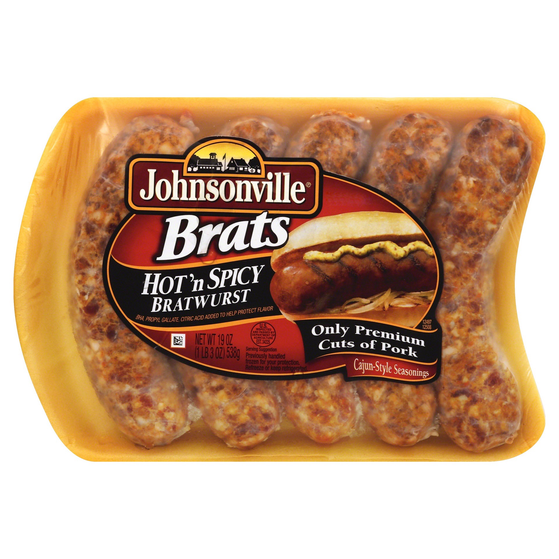 slide 1 of 3, Johnsonville Bratwurst 19 oz, 19 oz