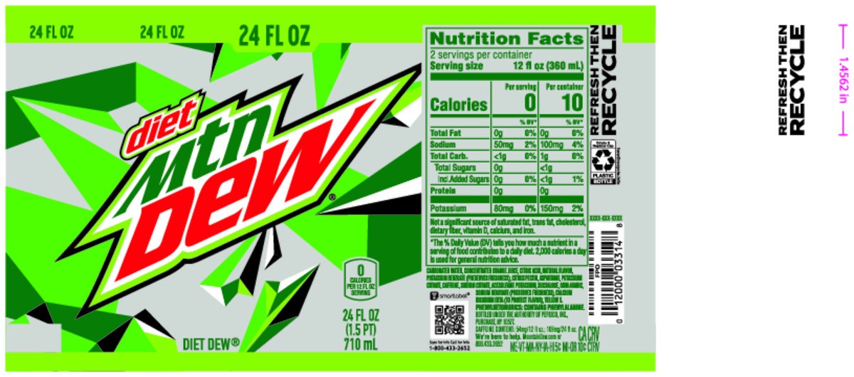 slide 7 of 9, Mountain Dew Diet Soda Citrus 24 Fl Oz, 24 lb