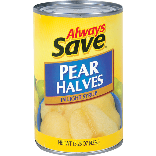 slide 1 of 1, Always Save Pear Halves In Light Syrup, 15 oz