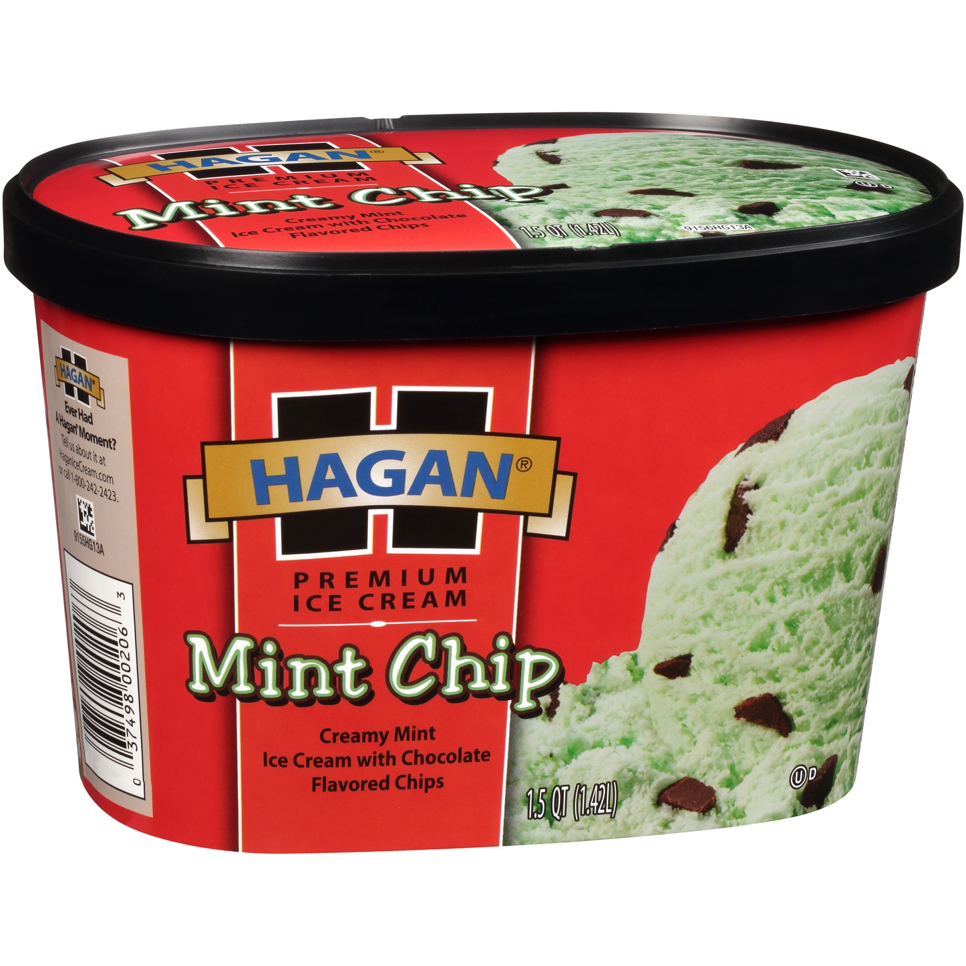 slide 2 of 7, Hagan Mint Chip Ice Cream, 1.5 qt