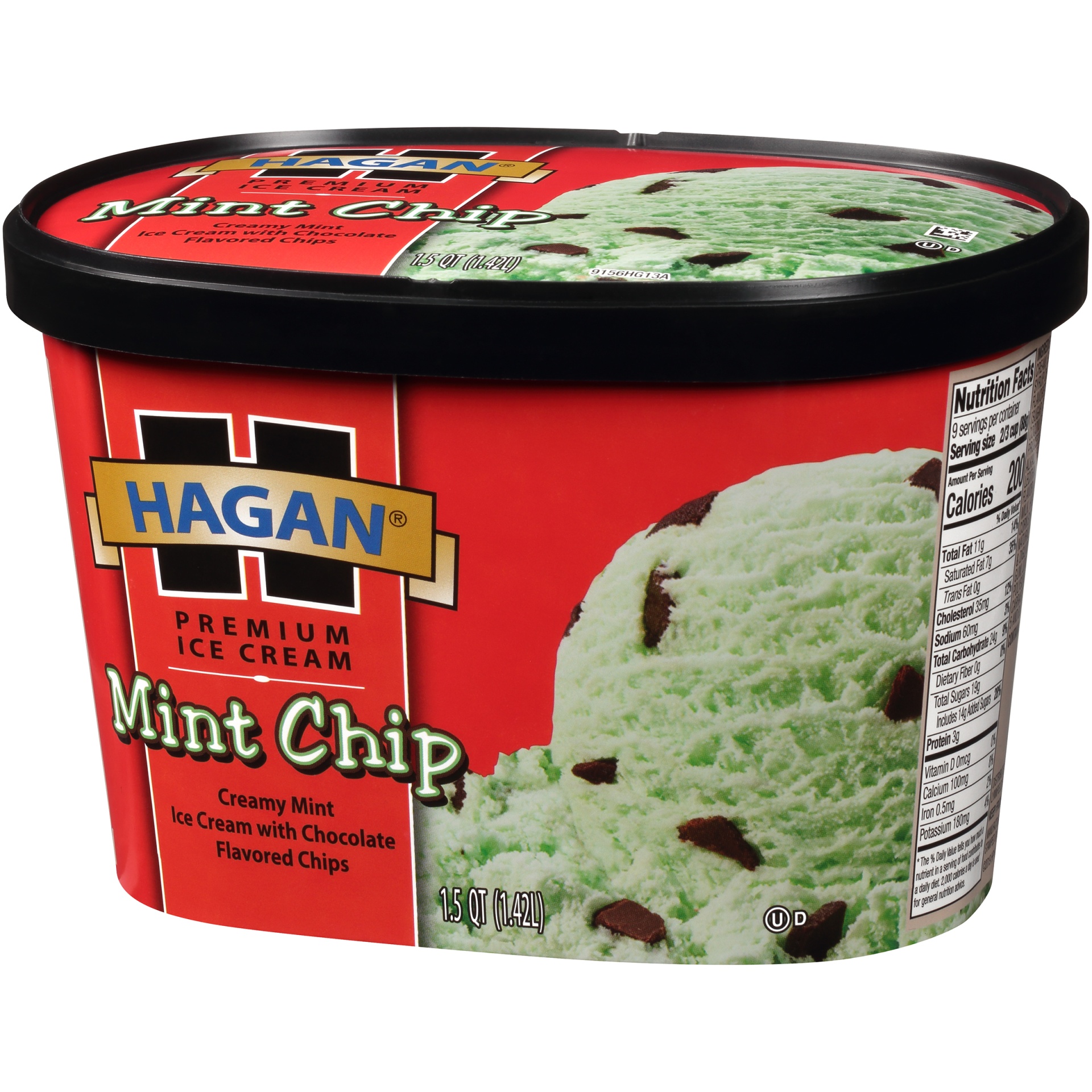 slide 3 of 7, Hagan Mint Chip Ice Cream, 1.5 qt