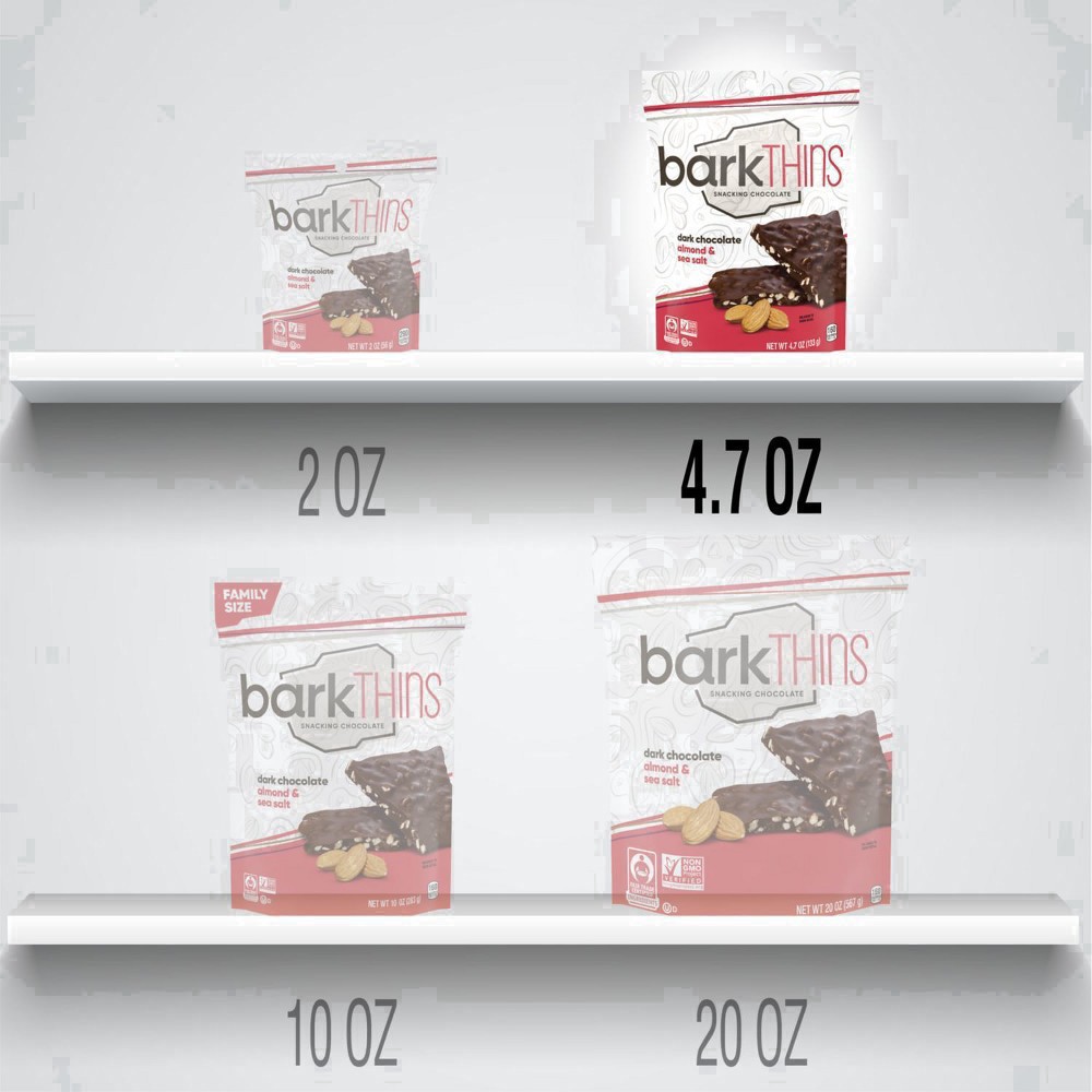 slide 6 of 44, barkTHINS Dark Chocolate Almond With Sea Salt Bark Snacking Chocolate, 4.7 oz