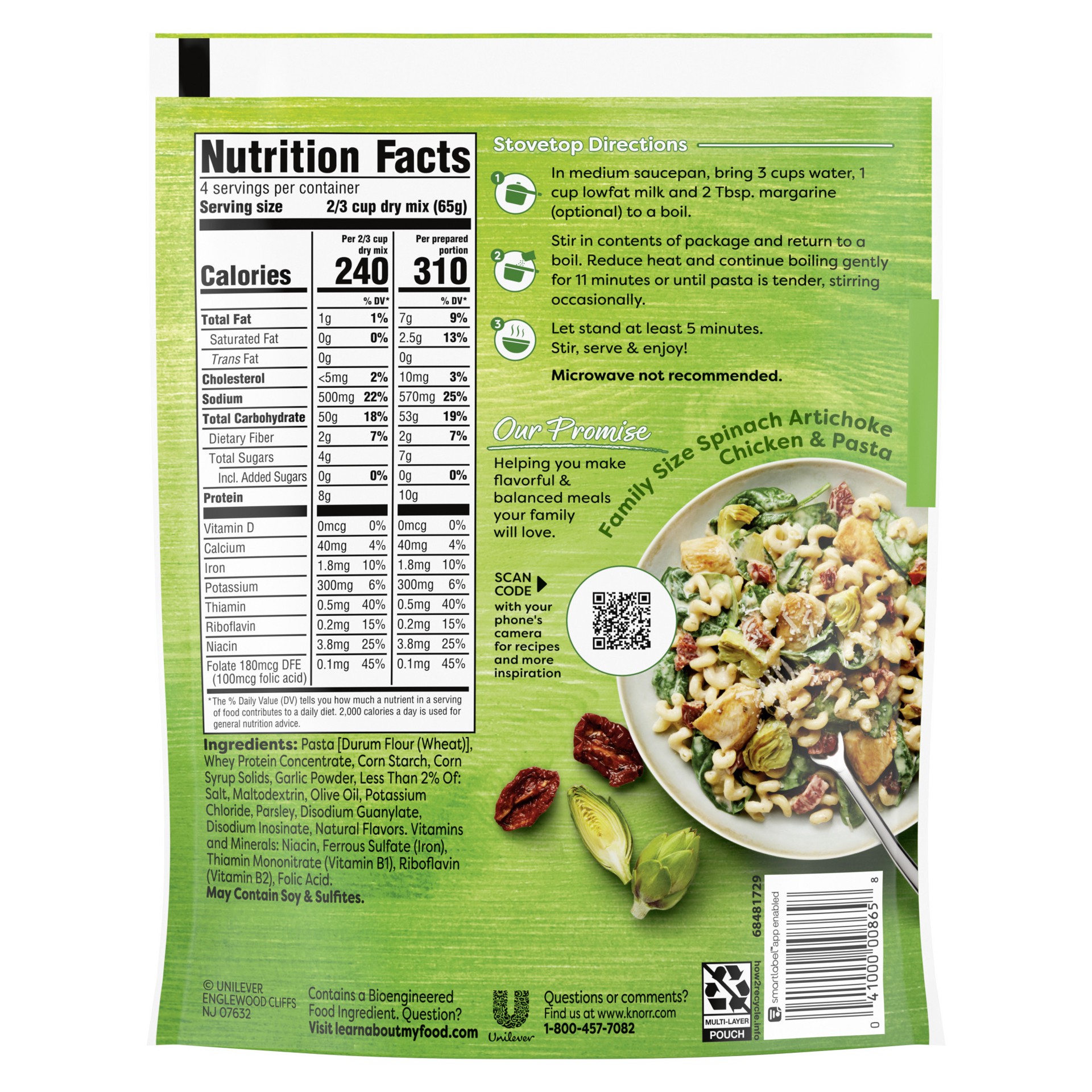 slide 3 of 4, Knorr Family Size Creamy Garlic Pasta Sides 9.1 oz, 9.10 oz