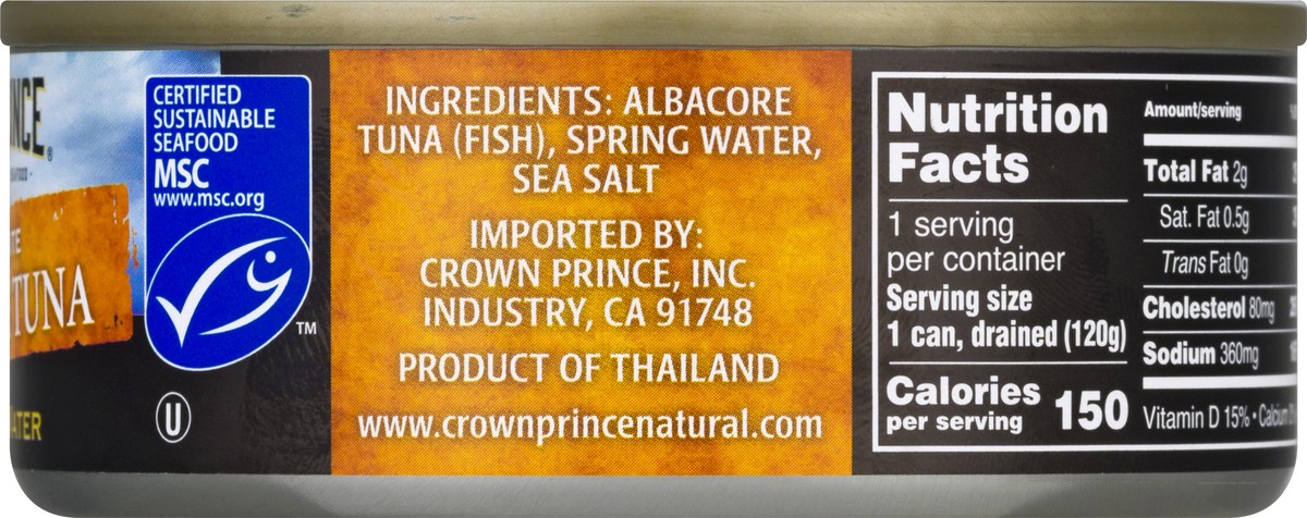 slide 9 of 12, Crown Prince Spring Water Albacore Tuna, 5 oz