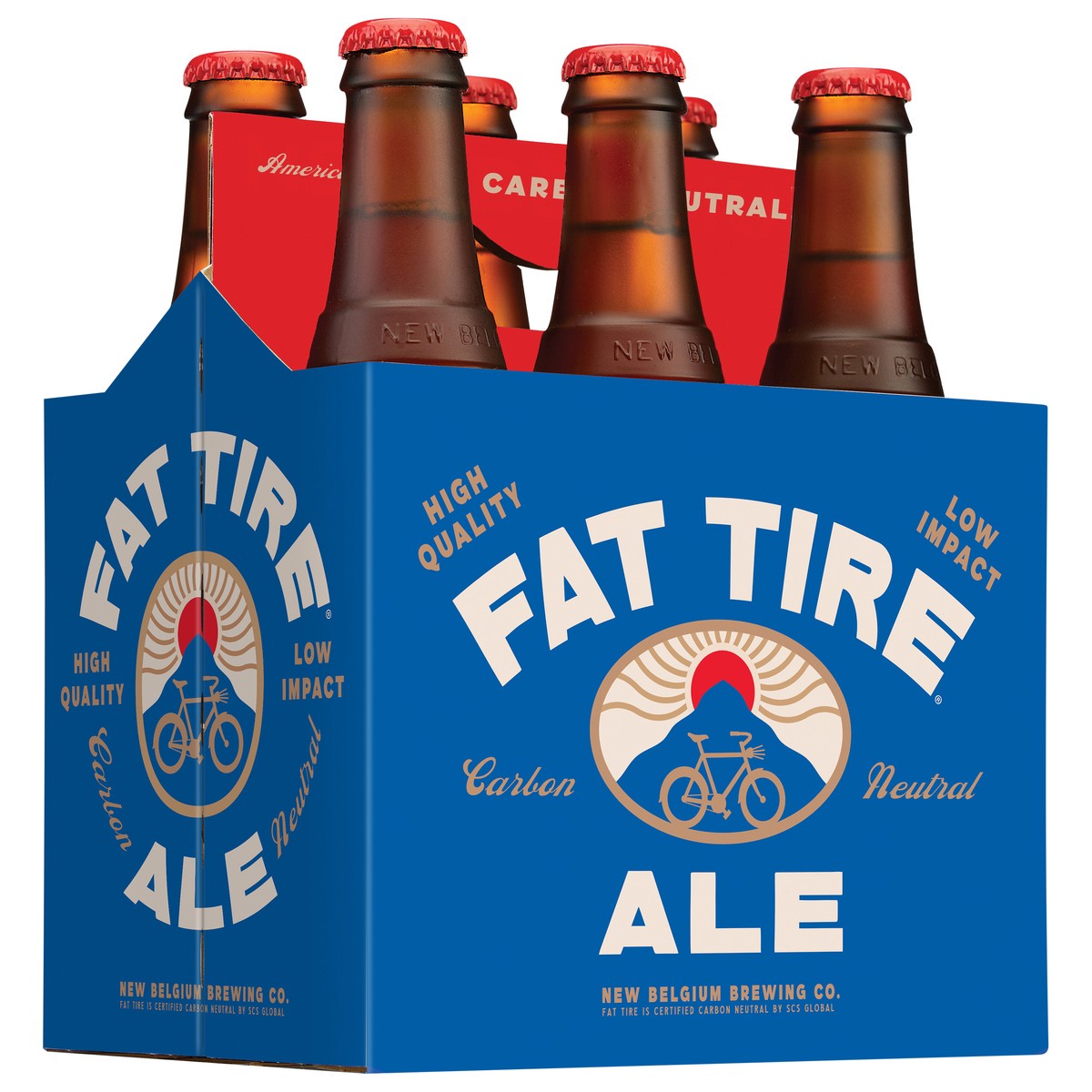 slide 1 of 8, New Belgium Fat Tire Ale Beer, 6 Pack, 12 fl oz Cans, 6 ct; 12 oz