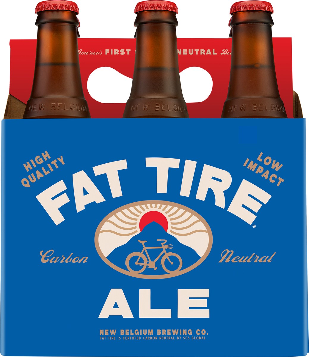 slide 3 of 8, New Belgium Fat Tire Ale Beer, 6 Pack, 12 fl oz Cans, 6 ct; 12 oz