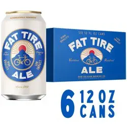 New Belgium Fat Tire Ale Beer, 6 Pack, 12 fl oz Cans