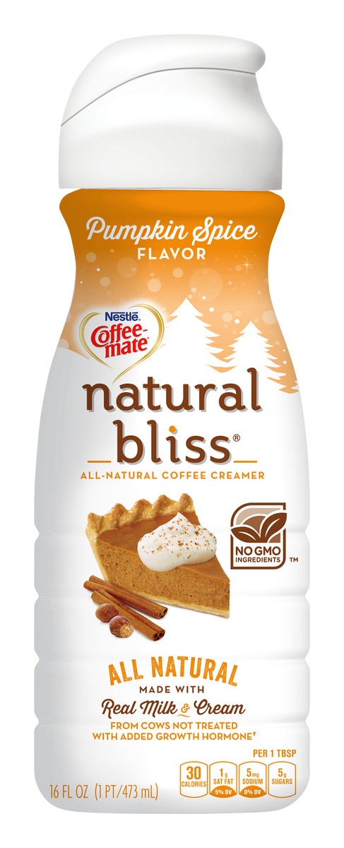 slide 1 of 6, Coffee-Mate Coffee Mate Pumpkin Spice Natural Bliss Creamer, 16 fl oz