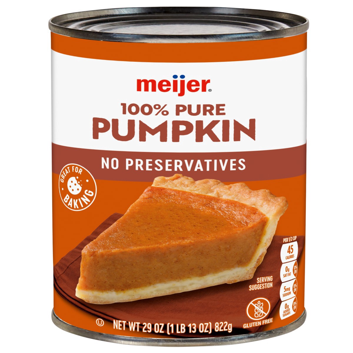 slide 1 of 9, Meijer 100% Pure Pumpkin, 29 oz