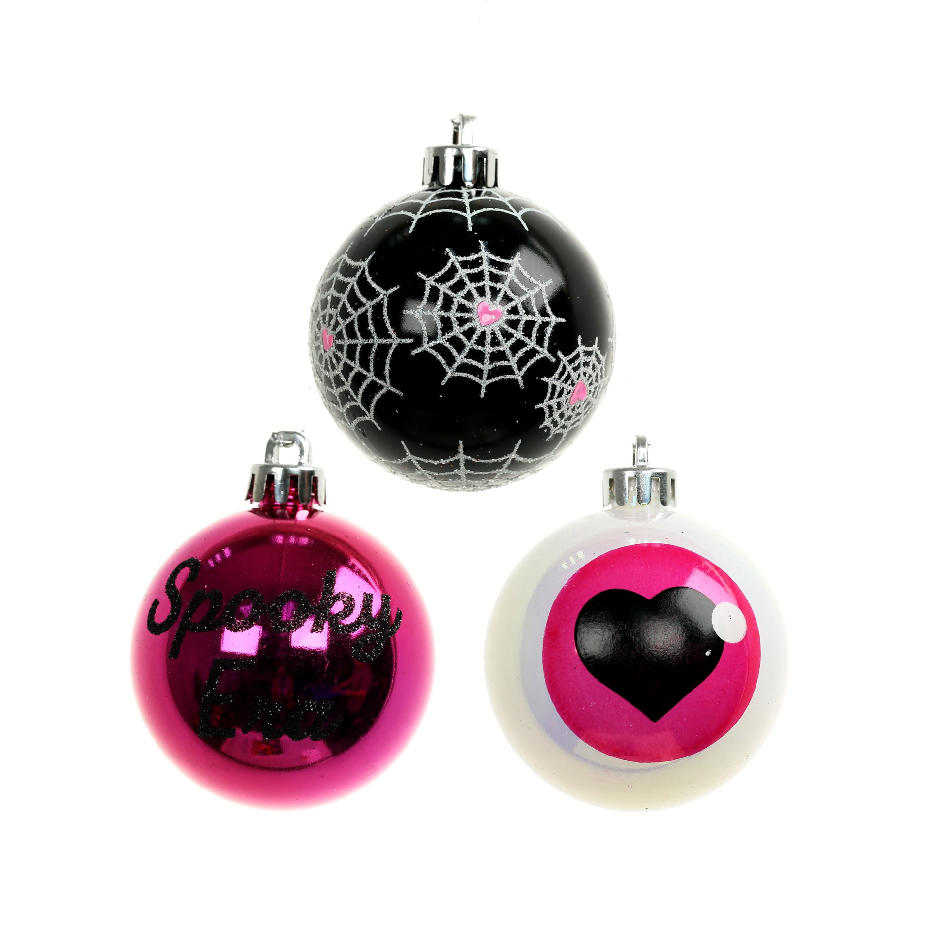 slide 2 of 3, 2.25" Pink & Black Ornament Set By Ashland, 2.25 in