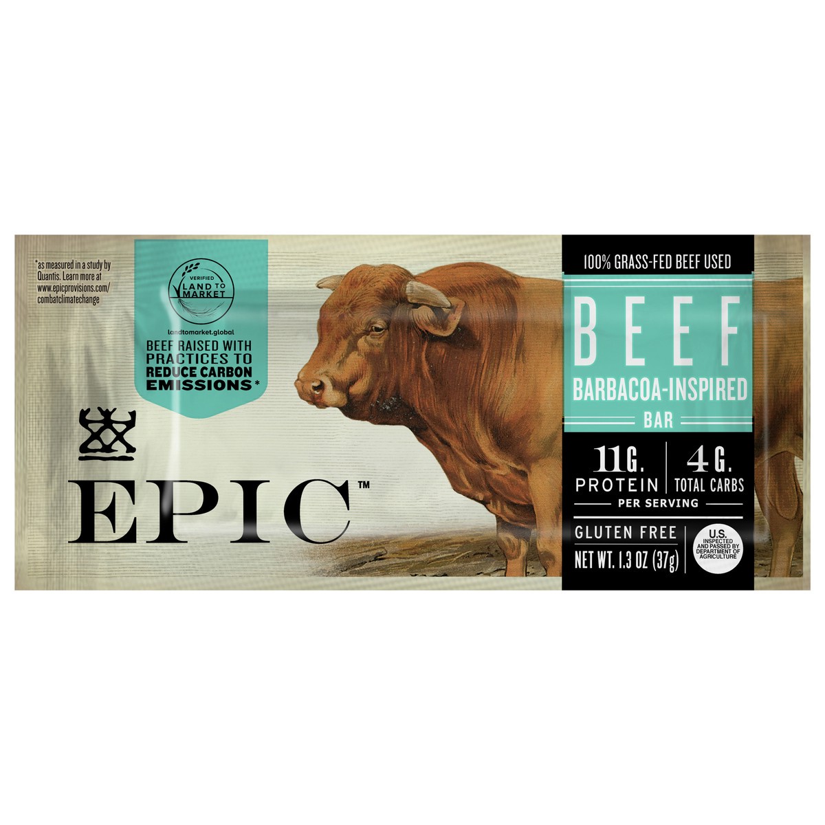 slide 1 of 9, EPIC Beef Barbacoa Inspired Bar, Protein Snacks, Gluten Free, Whole 30, 1.3 oz, 1.3 oz