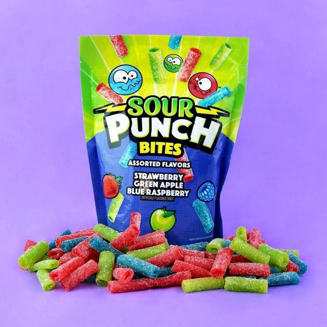 slide 9 of 64, Sour Punch Bites Assorted Flavors Candy 9 oz, 9 oz
