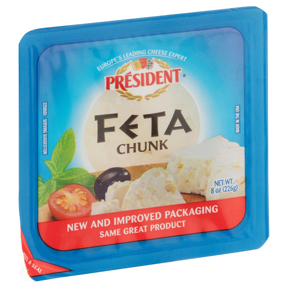 slide 7 of 14, Président Feta Cheese Chunk - 8 oz, 8 oz
