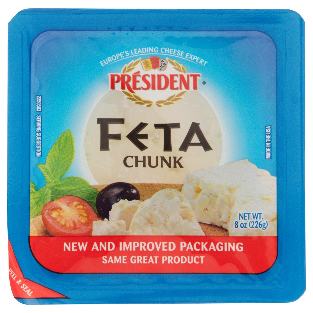 slide 5 of 14, Président Feta Cheese Chunk - 8 oz, 8 oz