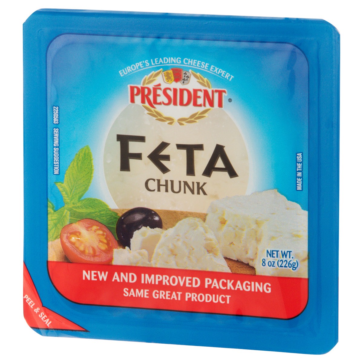 slide 12 of 14, Président Feta Cheese Chunk - 8 oz, 8 oz