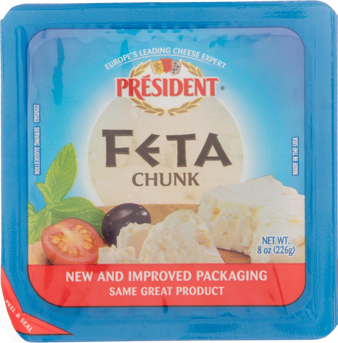 slide 8 of 14, Président Feta Cheese Chunk - 8 oz, 8 oz