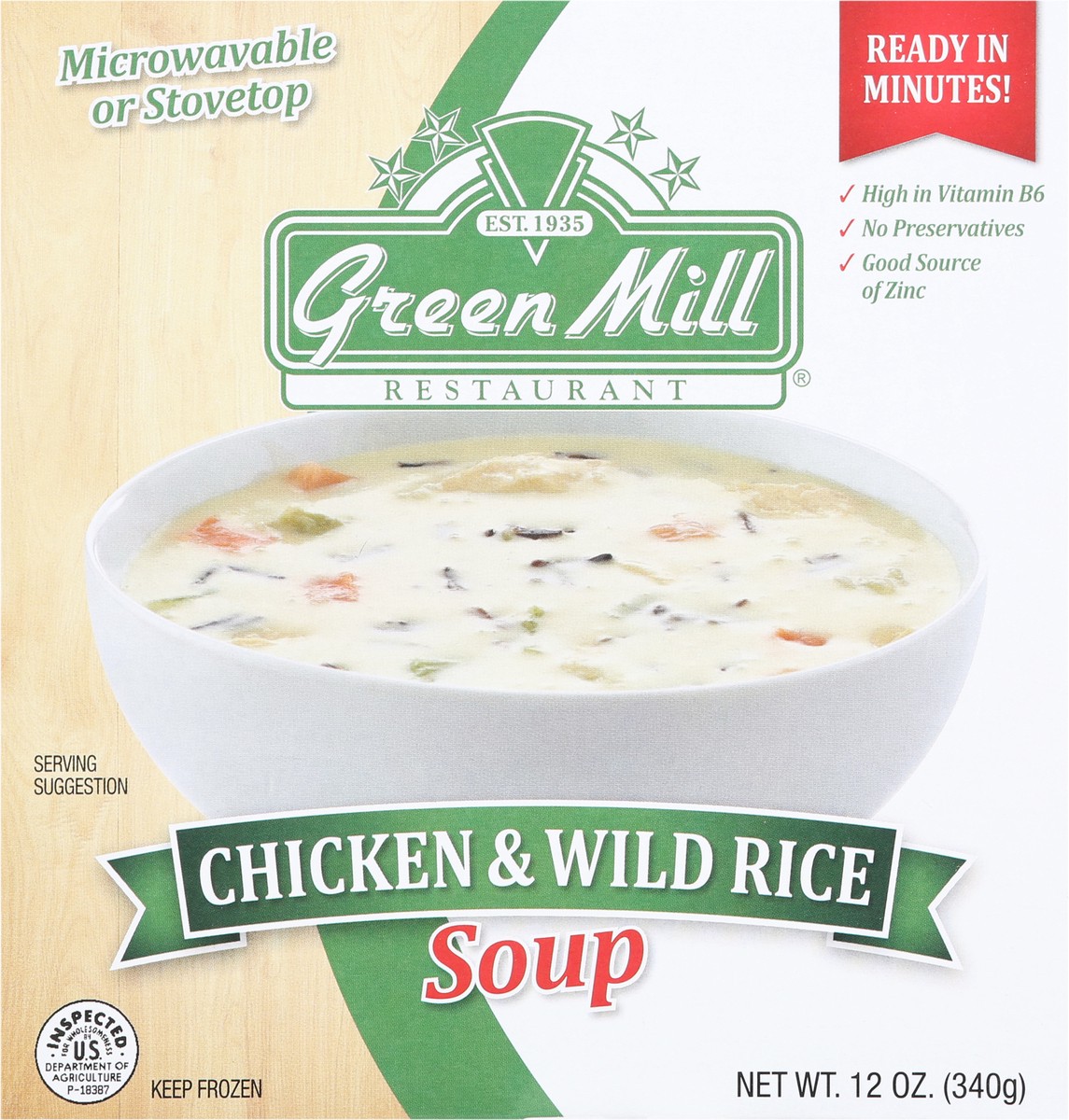 slide 6 of 9, Green Mill Chicken & Wild Rice Soup 12 oz,