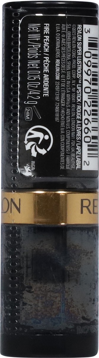 slide 3 of 12, Revlon Creme 807 Fire Peach Super Lustrous Lipstick 0.15 oz, 0.15 oz