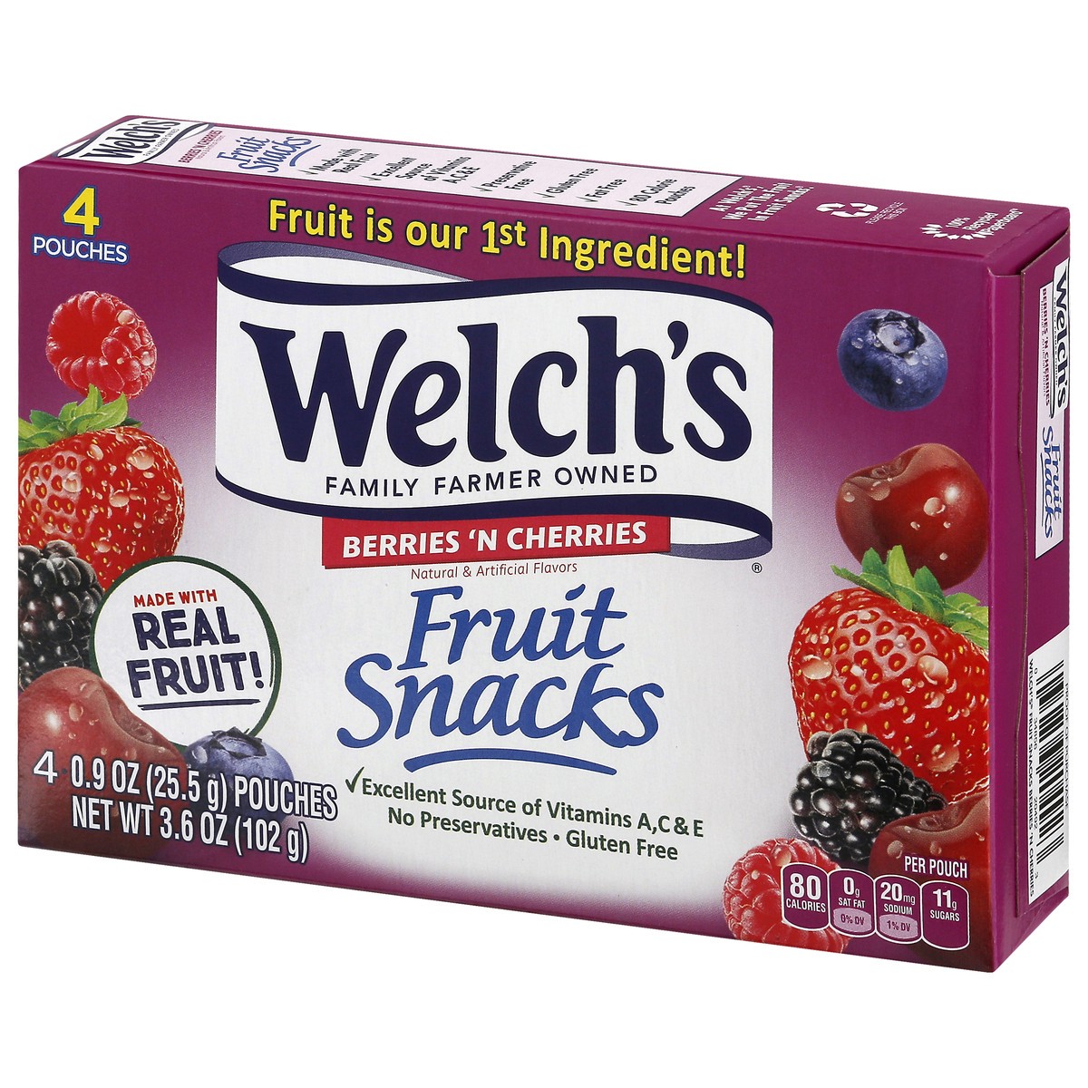 slide 8 of 14, Welch's Fruit Snacks-Berries 4Pk, 1 ct