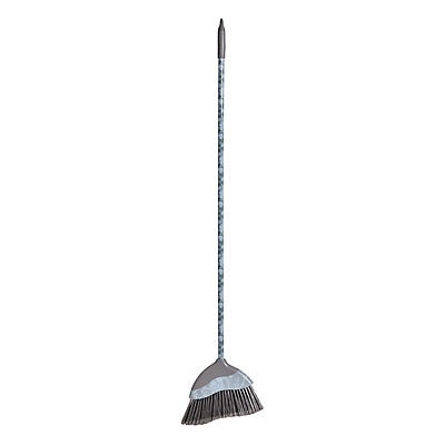 slide 1 of 1, Laura Ashley Gray Floral Angle Broom, 1 ct