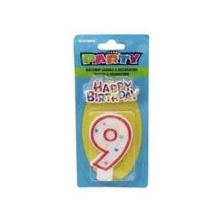 Unique Industries Glitter Number Birthday Candle & Happy Birthday Cake Topper